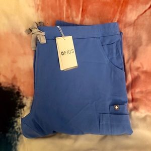 NWT Figs Yola Scrub Pants (Large, Ceil Blue)